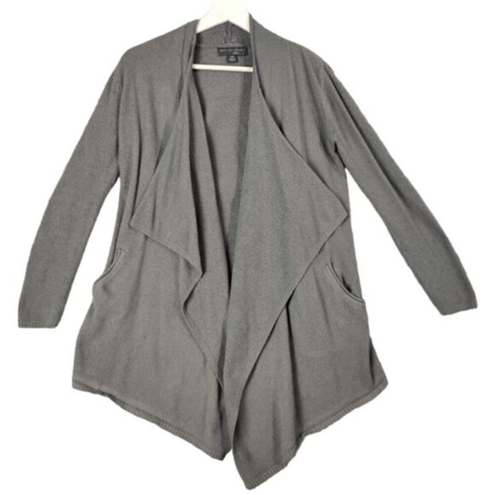 BAREFOOT DREAMS Cozychic Lite Open Front Cardigan Womens Size S/M Gray Waterfall
